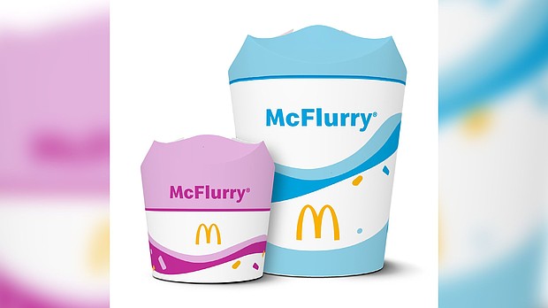McDonald's is changing the McFlurry cup and adding a smaller size.
Mandatory Credit:	McDonald's USA via CNN Newsource