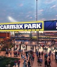 A rendering of CarMax Park, the new home of the Richmond Flying Squirrels, set to
open in 2026.