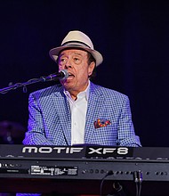 Brazilian singer and pop artist, Sergio Mendes seen here performing in 2015, dead at 83.
Mandatory Credit:	Dimitri Hakke/Redferns/Getty Images via CNN Newsource