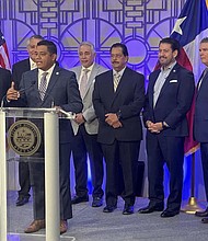 Five original members of Houston’s first all-Latino homicide team within the Houston Police Department honored at Houston's City Hall