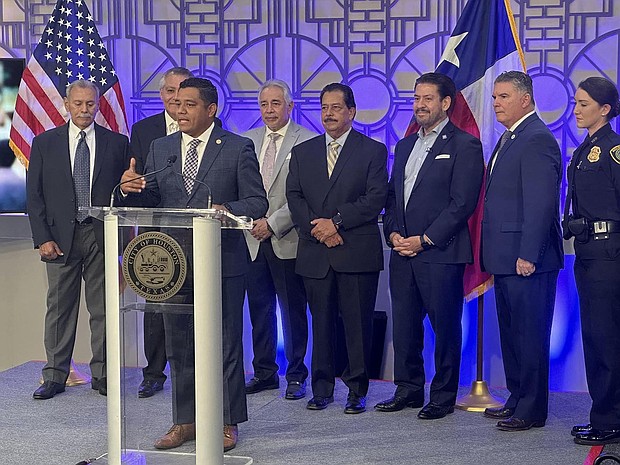 Five original members of Houston’s first all-Latino homicide team within the Houston Police Department honored at Houston's City Hall