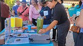 Richmond residents fill out cards to give their suggestions for capital improvement projects at the formal launch of the Richmond People’s Budget on Sep 10, 2024.