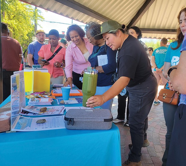 Richmond residents fill out cards to give their suggestions for capital improvement projects at the formal launch of the Richmond People’s Budget on Sep 10, 2024.