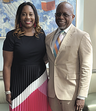 Dionne Henderson, president and CEO of Partnership for the Future, and Reginald Gordon, president & CEO of Richmond Memorial Health Foundation.