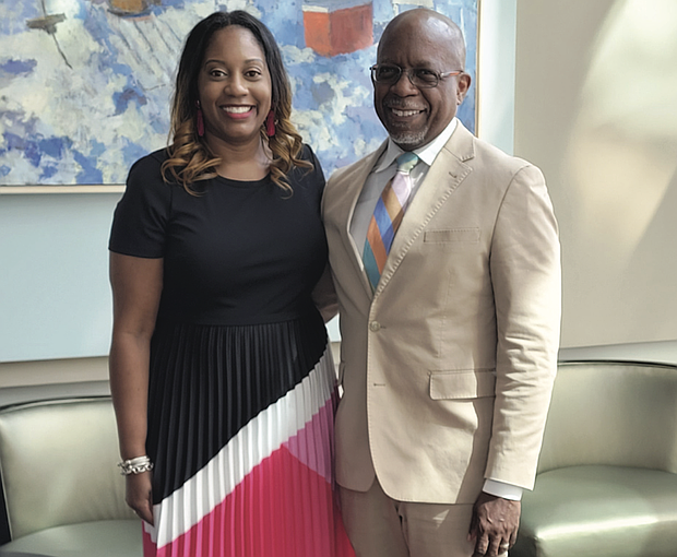Dionne Henderson, president and CEO of Partnership for the Future, and Reginald Gordon, president & CEO of Richmond Memorial Health Foundation.