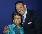 National Urban League President and CEO Marc Morial and his mother, Sybil Haydel Morial.