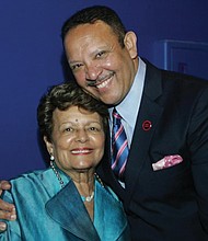 National Urban League President and CEO Marc Morial and his mother, Sybil Haydel Morial.