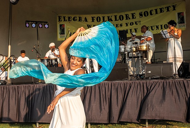 Adelle Brown of the Latin Ballet of Virginia performs at Abner Clay Park during the 33rd Down Home Family Reunion.