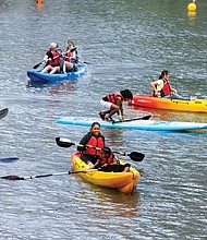 Appomattox River Company and Waterfront RVA provide recreational kayaks during
the 16th Annual Dominion Riverrock on May 17.