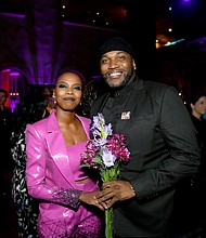 LOS ANGELES, CALIFORNIA - SEPTEMBER 16: (L-R) Sasheer Zamata and David A Payton attend the launch event for Marvel Television's Agatha All Along at El Capitan Theatre in Hollywood, California on September 16, 2024. (Photo by Alberto E. Rodriguez/Getty Images for Marvel)