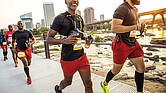 At last year’s Run 16.19 event, the joy of running is evident as participants make their way through the city.