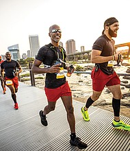 At last year’s Run 16.19 event, the joy of running is evident as participants make their way through the city.