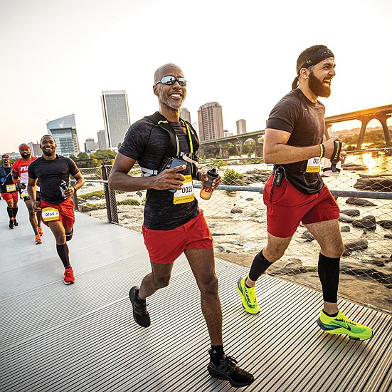 At last year’s Run 16.19 event, the joy of running is evident as participants make their way through the city.