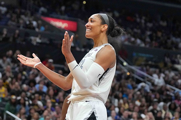 Las Vegas Aces star A’ja Wilson named unanimous 2024 WNBA MVP after historic season.
Mandatory Credit:	Kirby Lee/USA