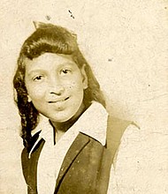 Zinetta Burney as a young teen