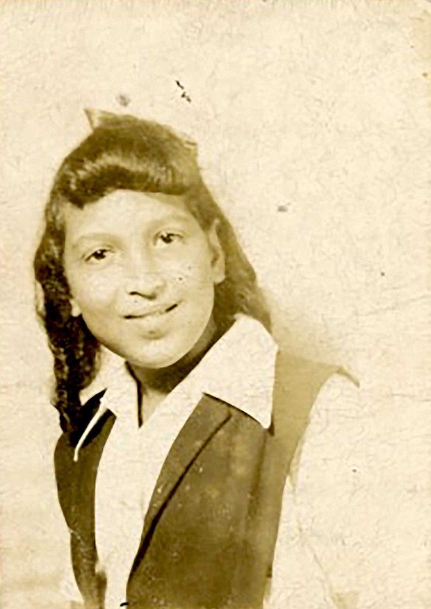 Zinetta Burney as a young teen