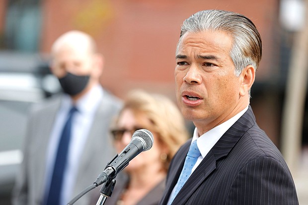 California Attorney General Rob Bonta speaks during a news conference on November 15, 2021 in San Francisco, California.
Mandatory Credit:	Justin Sullivan/Getty Images/File via CNN Newsource