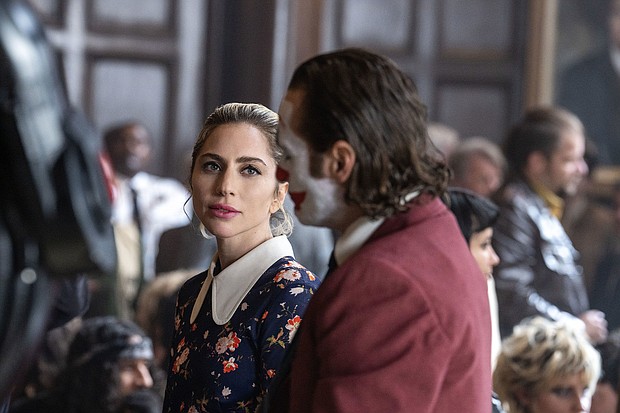 (From left) Lady Gaga and Joaquin Phoenix star in 'Joker: Folie à Deux.'
Mandatory Credit:	Niko Tavernise/DC Comics/Warner Bros. Pictures via