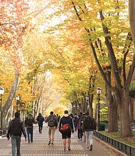 Students walk on the University of Pennsylvania's campus in Philadelphia. Fewer low-income students applied for college financial aid for the current school year after the rollout of an updated version of the Free Application for Federal Student Aid, known as the FAFSA, was plagued with problems.
Mandatory Credit:	Jon Lovette/Stone RF/Getty Images via CNN Newsource