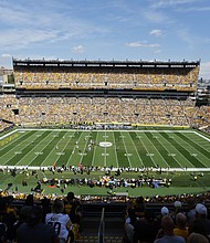 Acrisure Stadium in Pittsburgh is one of the stadiums that will be used as an emergency shelter during extreme weather.
Mandatory Credit:	Justin K. Aller/Getty Images via CNN Newsource