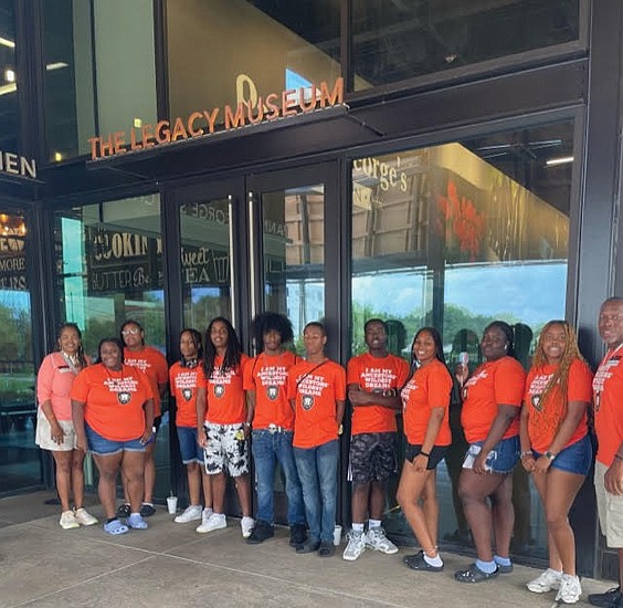 Armstrong Leadership Program students explore the African American experience at the Legacy Museum in Montgomery, Ala. during their cultural immersion trip through the South.