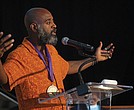 Reginald Dwayne Betts receives the Patron of Letters for promoting libraries and literacy at the Library of Virginia’s 27th Annual Virginia Literary Awards.