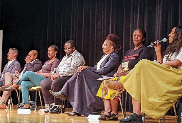 Due to the number of candidates, School Board candidates were split into two groups during a
forum at Huguenot High School on Monday.