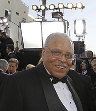 James Earl Jones arrives before the 84th Academy Awards on Sunday, Feb. 26, 2012, in Los Angeles. Jones, who overcame racial prejudice and a severe stutter to become a celebrated icon of stage and screen, died at age 93, on Sept. 9.