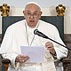 Pope Francis pictured during a papal visit to the Royal Castle in Laeken, Brussels.
Mandatory Credit:	Dirk Waem/BELGA MAG/AFP/Getty Images via CNN Newsource