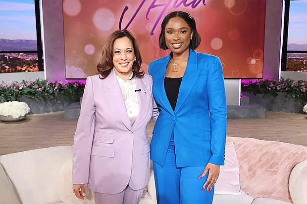 Vice President Kamala Harris and Jennifer Hudson