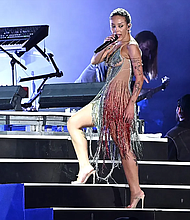 Doja Cat rehearses ahead of Global Citizen Festival in Central Park on September 27, 2024 in New York City. (Photo by JB Lacroix/GC Images)
