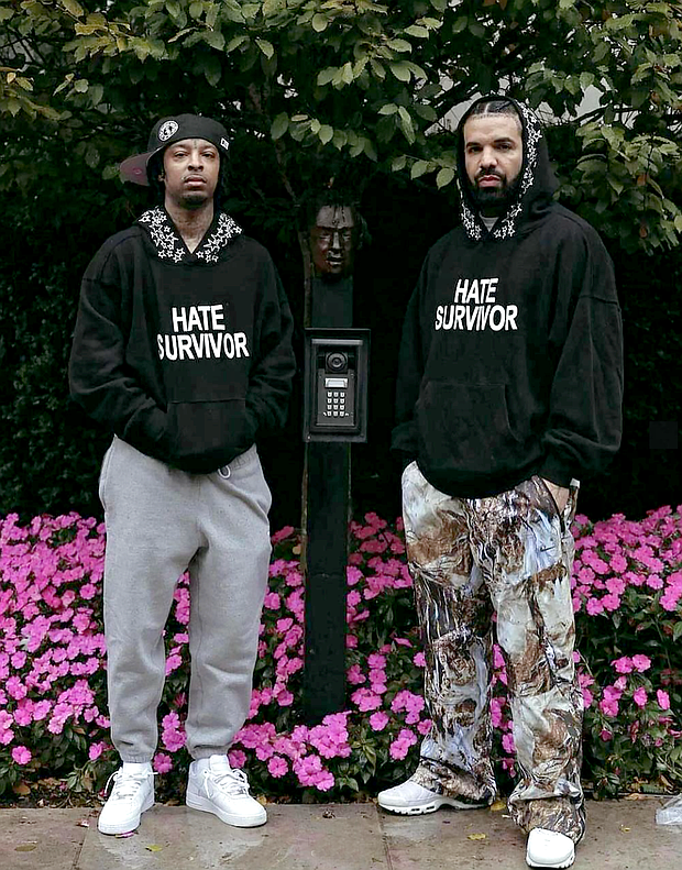 21 Savage Drake T-Shirts Hate Survivor