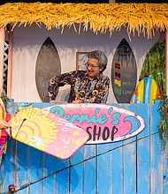 (L-R) Sofia Uribe (Viola/Cesario), Ahmad Hernandez (Malvolio), & Margot Merek (Maria/Officer)