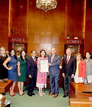 Mayor John Whitmire with the 2024 Hispanic Heritage Award Honorees