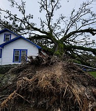 Helene brought damaging conditions hundreds of miles from where it made landfall including Valdosta, Georgia.
Mandatory Credit:	Mike Stewart/AP via CNN Newsource