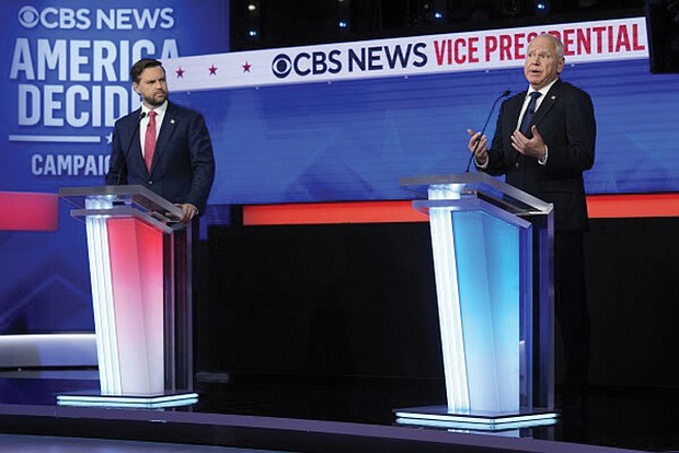 In the first and only vice presidential debate of the 2024 election season, Sen. JD Vance and Gov. Tim Walz faced off Tuesday night on issues from abortion to gun control in a civil, policy-focused matchup.