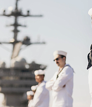 Aviation Machinist’s Mate Airman Elijah Crowder, Photo by Petty Officer 3rd Class August Clawson 
USS GEORGE WASHINGTON (CVN 73)