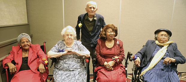 Nine centenarians were honored during the City of Richmond’s 11th annual Centenarian Day celebration on Sept. 21 at the Hilton Richmond Downtown. The honorees included Ida Lee Rollins Cheatham (104), Donna Brumfield (101), Robert Paul Polich (100), Mabel Carmon (101) and Pauline Vance Wheeler (102) who enjoyed a luncheon with family, friends and music. The event celebrated their longevity, history and wisdom.