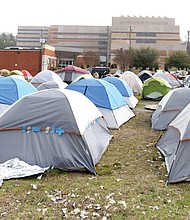 A former homeless encampment in Richmond near the Richmond Justice Center.