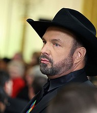 Garth Brooks, pictured attends a reception for the 2022 Kennedy Center honorees in Washington, DC, accused of sexual assault and battery in lawsuit from hair-and-makeup artist who worked for him.
Mandatory Credit:	Kevin Dietsch/Getty Images via CNN Newsource