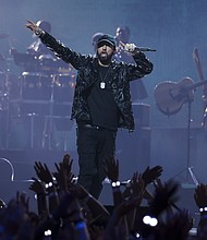 Eminem at the 2024 MTV Video Music Awards in New York.
Mandatory Credit:	Christopher Polk/Billboard/Getty Images via CNN Newsource
