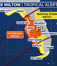 Hurricane Milton Map