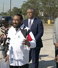 Congressman Al Green Potholes Podium