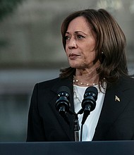 Vice President and Democratic Presidential nominee Kamala Harris speaks during a rally at Ripon College on October 3 in Ripon, Wisconsin.
Mandatory Credit:	Jim Vondruska/Getty Images via CNN Newsource