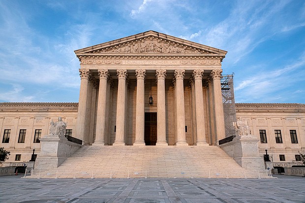 The US Supreme Court is seen here on August 25, in Washington, DC. The Supreme Court on October 7 left in place a court order blocking the Biden administration from enforcing in Texas its policy of requiring hospitals to provide emergency abortion care.
Mandatory Credit:	Kevin Carter/Getty Images via CNN Newsource