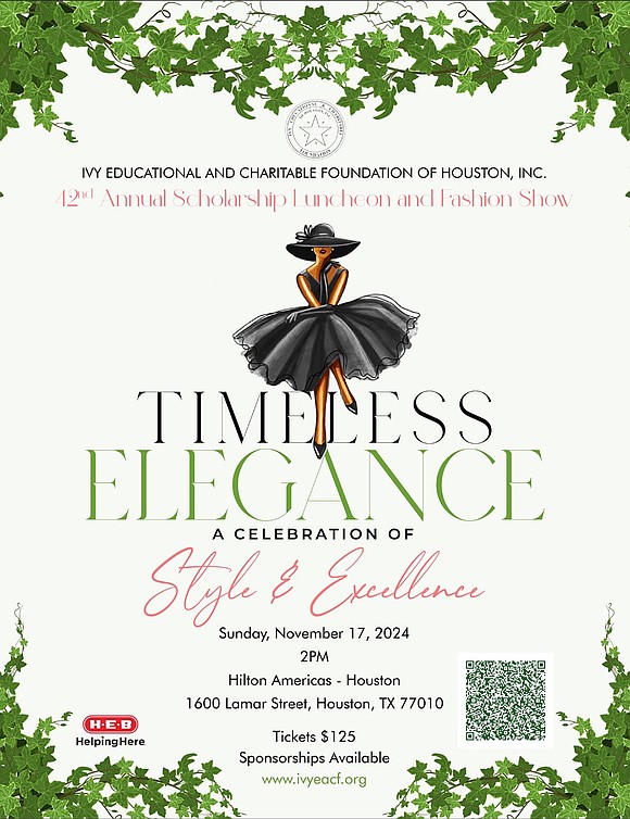 The Ivy Educational & Charitable Foundation of Houston, Inc. (IEACF) is set to host its highly anticipated 42nd Annual Scholarship …