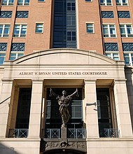 The U.S. District Court for the Eastern District of Virginia seen on Sept. 9 in Alexandria.