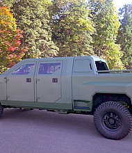 Side view of GM Defense’s Next Gen tactical vehicle