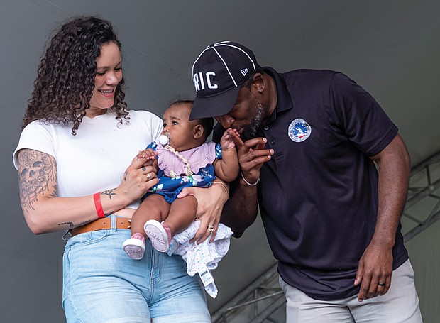 Brandy Stoney and husband Mayor Levar M. Stoney celebrate daughter Sunday’s first RVA East End Festival on Sept. 21.