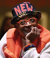 Film director Spike Lee is honored at a superfan ceremony at the Basketball Hall of Fame, Sunday, Oct. 13, in Springfield, Mass. Lee, actor Jack Nicholson, comedian Billy Crystal and businessman Alan Horwitz were added to the Naismith Memorial Basketball Hall of Fame’s James F. Goldstein SuperFan Gallery.